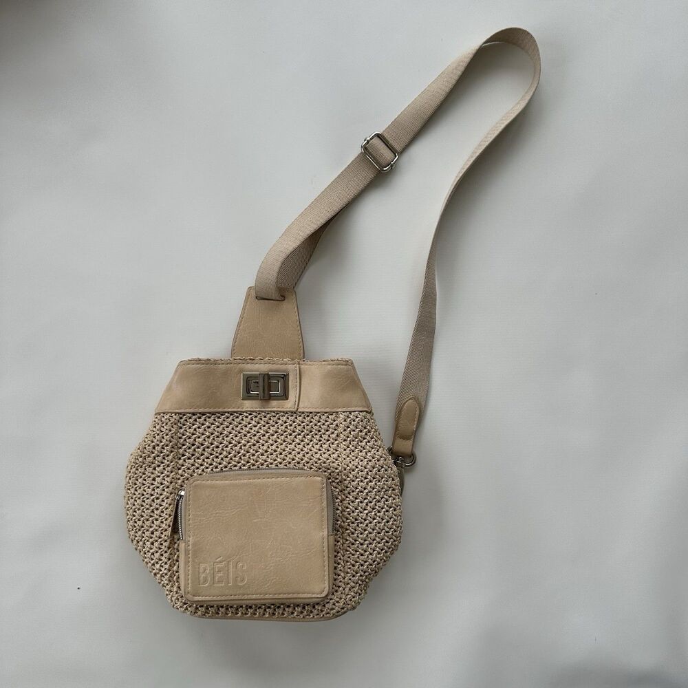 BEIS Naturals Mini Sling Beige Raffia Sold Out